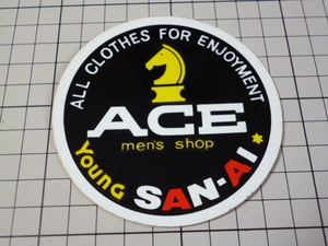 ACE men's shop Young SAN-AI ステッカー (約90mm)