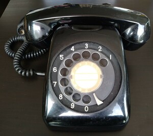 通話確認・アンティーク 電話機 黒電話 ダイヤル式 601-A2 98.4.24 B1