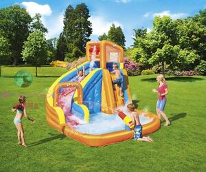 *Bestway pool slipping pcs water slider playground equipment child paul (pole) home use Family pool large pool garden outdoors ventilator attaching water pistol 