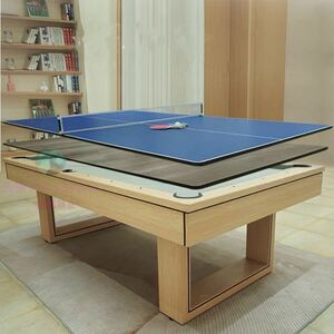 ● Nordic Style 3in1 Multi -Game Table Billiard Table Tennis Stable Table Table Tennis Stand Bightiard Stand Mathenometen