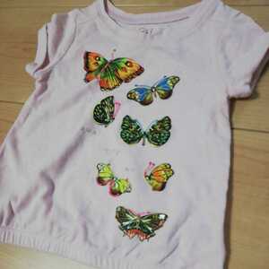  short sleeves T-shirt babygap 80 pretty butterfly . dirt equipped summer spring 