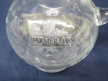 ★YC3754　KAMEI GLASS　FARMER DAYS　調味料入れ　葡萄柄　カットガラス　ROMANIA　ビネガー　ルーマニア製　送料無料★_画像4