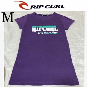 １回着新品同様☆Rip Curl 半袖Tシャツ M 紫パープル リップカール オーストラリア
