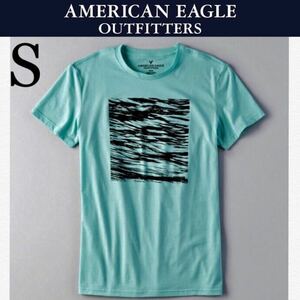 新品タグ付き☆American Eagle半袖ＴシャツSミントエメラルドグリーン アメリカンイーグル グラフィック