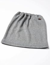 新品 120 灰 GRAMICCI グラミチ BONDING KNIT FLEECE KIDS MOUNTAIN SKIRT ボンディング ニット フリース マウンテン スカート アウトドア_画像3