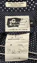 ＊エンジニアドガーメンツ Engineered Garments 丸襟 ドット切替 長袖 シャツ トップス ネペンテス 米国製 S　 BJBA.E_画像6