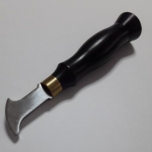 訳ありフチ捻 1.0mm 黒檀 ステンレス ライン装飾 縫い代 レザークラフト 道具