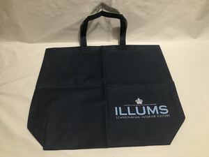 ILLUMUS SCANDINAVIAN INTERIOR CULTURE イルムス トートバッグ かばん サイズ420-350-140㎜ ネイビー とてもたくさん入る 大容量 未使用 ,