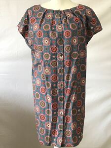  beautiful goods Sunao Kuwahara, wonderful pattern pattern cotton . tunic manner One-piece, size M,9 number.SUNAO KUWAHARA