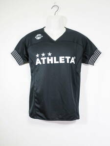 アスレタ ATHLETA プラクティスシャツ M-L フットサル サッカー ウェア ユニフォーム シャツ 黒 ブラック リバーシブル