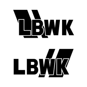 新品　libertyＷalk　LBWK 暴走ラインステッカー 2枚セット Black