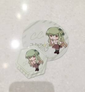  Code Geas * C.C. Coaster & pop * not for sale unused . reverse. Leroux shu collaboration Cafe Osaka limitation CC sheet -2019 year anime 