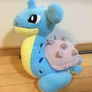 ☆ぬいぐるみ ポケモン 「ラプラス 体長40x幅30x高さ30cmぐらい」くつろぎタイム ポケットモンスターサン&ムーンタグ付きめちゃでか パイル