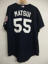 ☆貴重 USA製 MLB マジェスティック Majestic製 2003シリーズ 松井秀喜 ニューヨークヤンキース 100周年記念ユニフォーム L☆_画像2