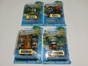  メズコ ティキモン 4体セット カーリー ボムブー モンスーン インド Tikimon 1Set Of 4 Figures Kali Bomboo Monsoon Indo Mezco 　　