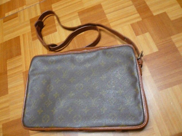 ☆LOUIS VUITTON ヴィトンモノグラム バンドリエール30 ショルダーバック ブラウンレザー・内側豚革 ヴィンテージ