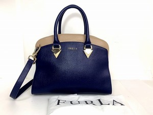 美品★送料無料★ フルラ FURLA レザー 2Way トートバッグ ショルダーバッグ ★