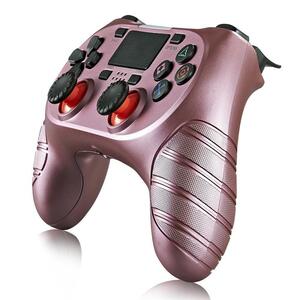 【送料無料】PS4 ワイヤレスコントローラー ピンク Pink 桃色 USB付 互換品