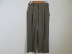 (41380)NAUW CLOSET　千趣会　ベルメゾン　パンツ　カーキ　58-87　USED