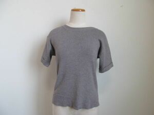 (41374)a.v.v standarda-veve standard 5 minute sleeve short sleeves knitted gray S USED