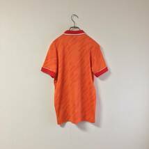 YONEX ヨネックス ベリークール ロゴ刺繍 ドライ ポロシャツ Lサイズ メンズ オレンジ 半袖 テニス バドミントン 卓球 日本製_画像3