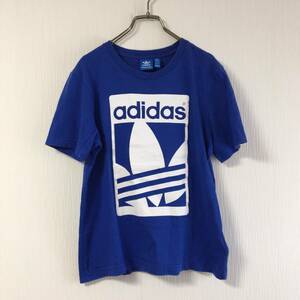 アディダス didas BIG TREFOIL TEE 半袖Tシャツ カットソー ビッグトレフォイル コットン スポーツMIX 青 ブルー