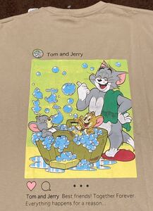 【Lサイズ】新品 完売品 トムとジェリー シャツ tom and jerry 映画 tシャツ アメコミ タグ付き 正規ライセンス品 アメコミ ブラウン