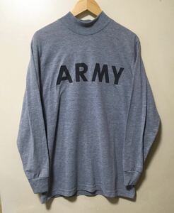 US ARMY high‐necked mok neck long sleeve T shirt both sides reflector print size S