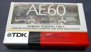  cassette tape TDK AE60 60 minute tape NORMAL POSITION TYPEⅠ