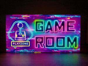 GAME AREA ROOM american game room game corner game center signboard interior light BOX ornament miscellaneous goods LED lightning signboard illumination signboard 