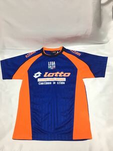 Lotto ロット 半袖 Tシャツ 140 青 蛍光オレンジ