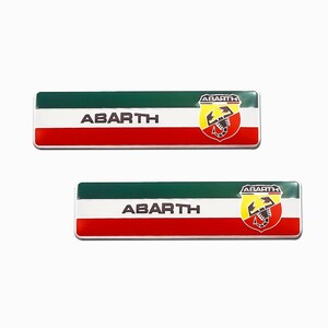 【送料無料】 ■フィアット アバルト ABARTH メタル エンブレム 2個セット ■ メタル ステッカー / バッジ