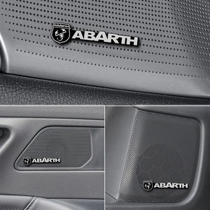 ■ ABARTH/アバルト アルミロゴ エンブレム 4個セット ■ アルミニウム　ステッカー