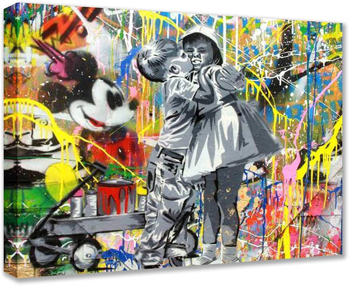 [Reproduktion] Neues Kunst-Panel-Kunst-Poster Banksy Mickey Mouse Leinwandgemälde Bild Moderne Kunst Wandbehang Authentisches Gemälde Leinwand, Kunstwerk, Malerei, Andere