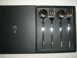 [A&M] spoon 2 ps & Fork 2 ps * 18-10 stainless steel pair 