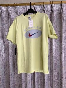 NIKE ナイキ 半袖Tシャツ イエロー オーバーサイズ ナイキラボ LAB ピガーロ メンズ Tシャツ 黄色 新品 未使用 ライン ロゴ