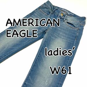 アメリカンイーグル JEGGING US0 SHORT ダメージ加工 レディース ジーンズ デニムM433