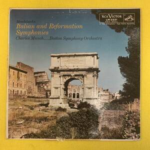 【Charles Munch/Boston Symphony Orchestra】Mendelssohn Italian and Reformation Symphonies★LP レコード★クラシック音楽