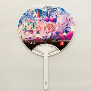 うちわ paper fan 白き鋼鉄のイクス THEOUT OFGUNVOLT gunvolt PS4 SWITCH game 販促配布品 ノベルティ promotional 19.5×28cm