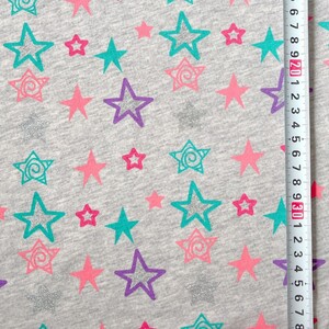 星柄 Tシャツニット 生地 布 ハギレ はぎれ ハンドメイド ニット生地 コットン