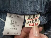 ★JUNK STORE ジャンクストア チェックが可愛い 柔らか デニムハーフパンツ 90 薄手 ★_画像5