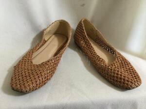 C9943 Brown knitting pumps XL size 