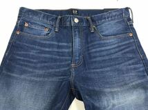 ●ＧＡＰ●新品●デニム●ギャップ●ウエスト79cmX股下76cm●スリム●ブルー●色落ち加工●ジーンズ●21●1-1_画像2