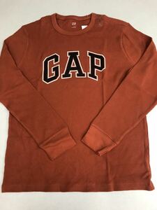 ●ＧＡＰ●新品●ロンT●GAPロゴ●Lサイズ●ワッフル生地●肌触りがいいです●落ち着いたオレンジ系●ギャップ●2-1