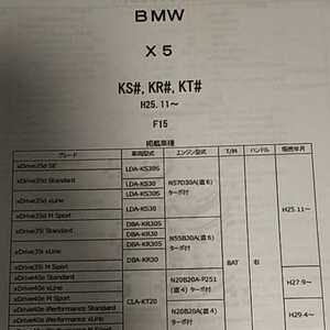 [ руководство по частям ] BMW X5 (KS#,KR#,KT#) H25.11~ F15 2019 год версия 