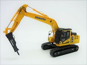 匿名送料無料 ★コマツ 油圧ショベル KOMATSU ミニチュア PC210LC-11 【 ハイドローリックブレーカー/ハンマードリル 】1/50 未開封 即決！