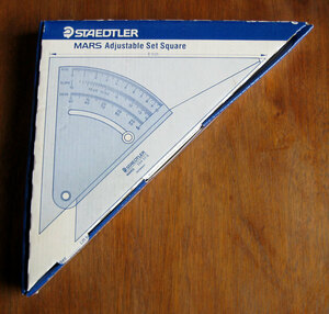 STAEDTLER ste gong -MARS maru s. distribution triangle ruler W-Germany drafting supplies Germany VINTAGE retro 