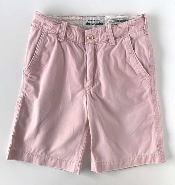 ★送料無料 超美品 Abercrombie&Fitch アバクロンビー&フィッチ ダメージ ショートパンツ サイズ14 ピンク レディース 女性用 本物