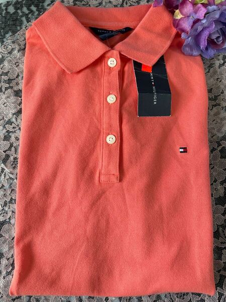 TOMMY HILFIGER ポロシャツ 未使用タグ付き XS オレンジ