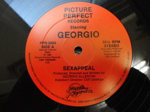 Georgio Allentini - Sexappeal オリジナル原盤 12 ミネアポリス・テイスト・エレクトロ・ダンス POPチューン　視聴